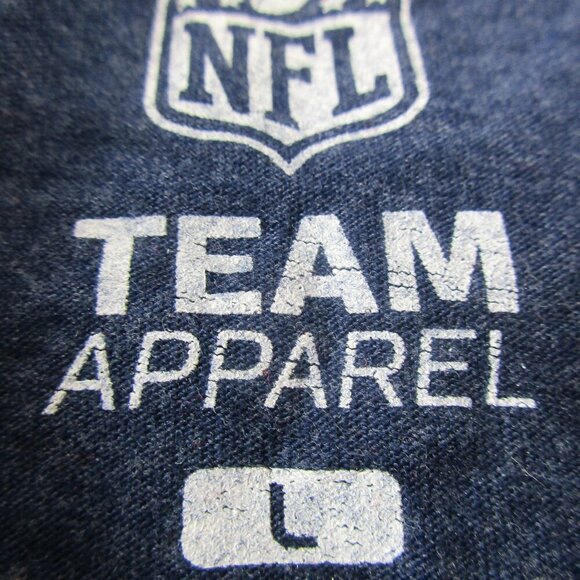 Denver Broncos T-Shirt Mens Large Navy Team Apparel NFL Football Sports Pullover - Picture 4 of 8